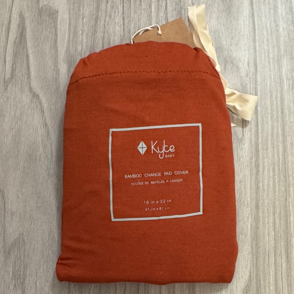 Kyte BABY Bamboo Change Pad Cover in Retired Color Tangerine